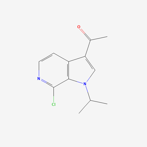 1-(7-chloro-1-propan-2-ylpyrrolo[2,3-c]pyridin-3-yl)ethanone (CAS: 1221153-75-8) - Chemical Structure and Molecular Formula 
