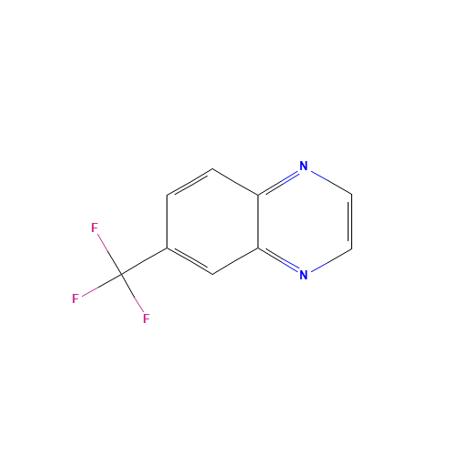 6-(trifluoromethyl)quinoxaline (CAS: 41959-33-5) - Chemical Structure and Molecular Formula 