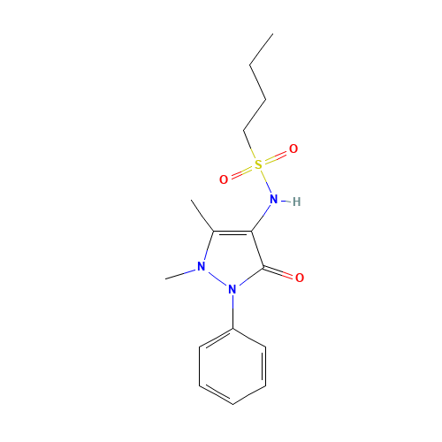 N-(1,5-dimethyl-3-oxo-2-phenylpyrazol-4-yl)butane-1-sulfonamide (CAS: 895767-41-6) - Related Chemical Product