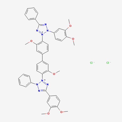 2-(3,4-dimethoxyphenyl)-3-[4-[4-[5-(3,4-dimethoxyphenyl)-3-phenyltetrazol-2-ium-2-yl]-3-methoxyphenyl]-2-methoxyphenyl]-5-phenyltetrazol-3-ium;dichloride (CAS: 127615-65-0) - Related Chemical Product