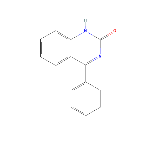 4-phenyl-1H-quinazolin-2-one (CAS: 23441-75-0) - Chemical Structure and Molecular Formula 