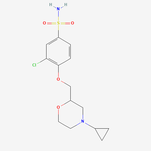 3-chloro-4-[(4-cyclopropylmorpholin-2-yl)methoxy]benzenesulfonamide (CAS: 1257050-31-9) - Related Chemical Product