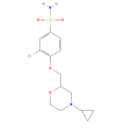 3-chloro-4-[(4-cyclopropylmorpholin-2-yl)methoxy]benzenesulfonamide (CAS: 1257050-31-9) - Related Chemical Product