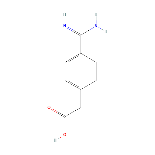 2-(4-carbamimidoylphenyl)acetic acid (CAS: 39244-83-2) - Chemical Structure and Molecular Formula 