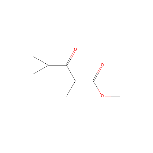 methyl 3-cyclopropyl-2-methyl-3-oxopropanoate (CAS: 864498-49-7) - Chemical Structure and Molecular Formula 