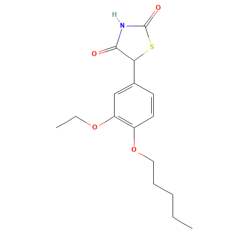 5-(3-ethoxy-4-pentoxyphenyl)-1,3-thiazolidine-2,4-dione (CAS: 79714-31-1) - Related Chemical Product