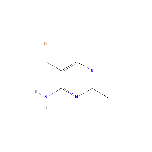5-(bromomethyl)-2-methylpyrimidin-4-amine (CAS: 25526-81-2) - Chemical Structure and Molecular Formula 