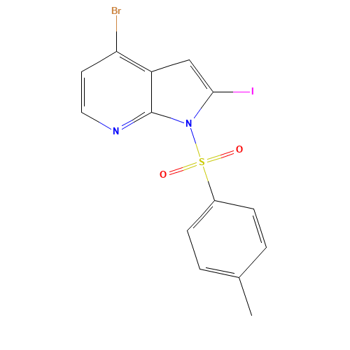 4-bromo-2-iodo-1-(4-methylphenyl)sulfonylpyrrolo[2,3-b]pyridine (CAS: 480423-17-4) - Related Chemical Product