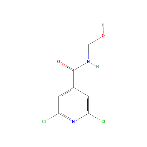 2,6-dichloro-N-(hydroxymethyl)pyridine-4-carboxamide (CAS: 149916-44-9) - Chemical Structure and Molecular Formula 
