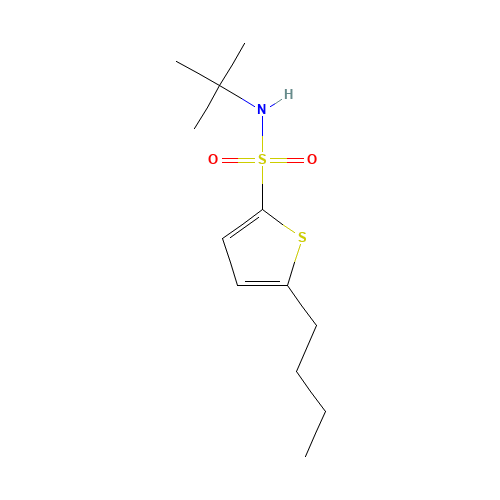 N-tert-butyl-5-butylthiophene-2-sulfonamide (CAS: 146013-27-6) - Chemical Structure and Molecular Formula 