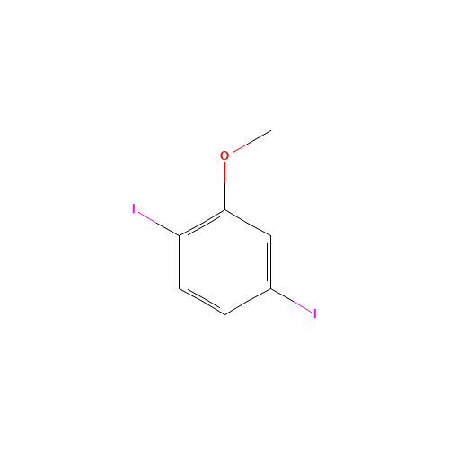 1,4-diiodo-2-methoxybenzene (CAS: 906557-98-0) - Chemical Structure and Molecular Formula 