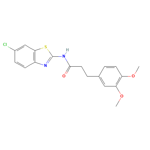 N-(6-chloro-1,3-benzothiazol-2-yl)-3-(3,4-dimethoxyphenyl)propanamide (CAS: 1118807-13-8) - Related Chemical Product