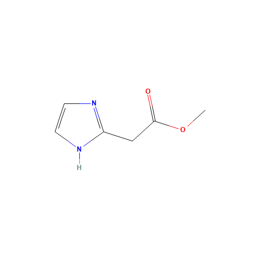 methyl 2-(1H-imidazol-2-yl)acetate (CAS: 1564-48-3) - Chemical Structure and Molecular Formula 