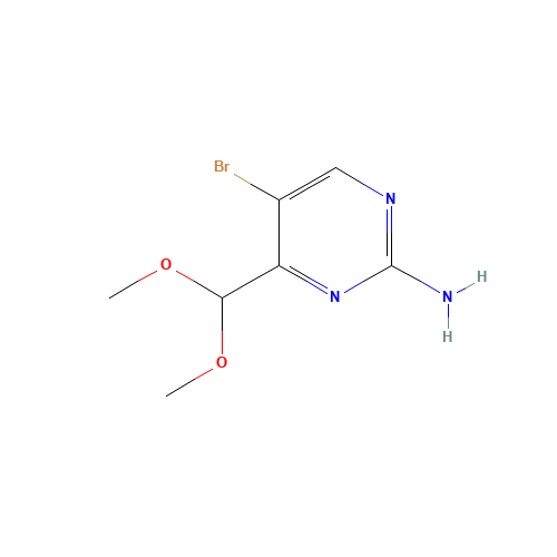 5-bromo-4-(dimethoxymethyl)pyrimidin-2-amine (CAS: 914347-52-7) - Related Chemical Product