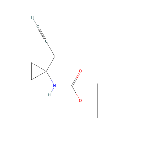 tert-butyl N-(1-prop-2-ynylcyclopropyl)carbamate (CAS: 1391738-62-7) - Chemical Structure and Molecular Formula 