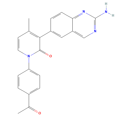 1-(4-acetylphenyl)-3-(2-aminoquinazolin-6-yl)-4-methylpyridin-2-one (CAS: 1003311-81-6) - Related Chemical Product