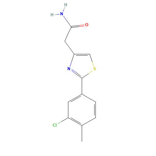 2-[2-(3-chloro-4-methylphenyl)-1,3-thiazol-4-yl]acetamide (CAS: 78743-07-4) - Related Chemical Product