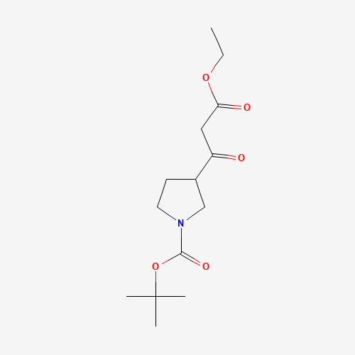 tert-butyl 3-(3-ethoxy-3-oxopropanoyl)pyrrolidine-1-carboxylate (CAS: 889955-52-6) - Chemical Structure and Molecular Formula 