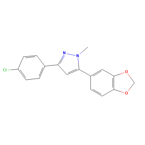 5-(1,3-benzodioxol-5-yl)-3-(4-chlorophenyl)-1-methylpyrazole (CAS: 908329-89-5) - Related Chemical Product