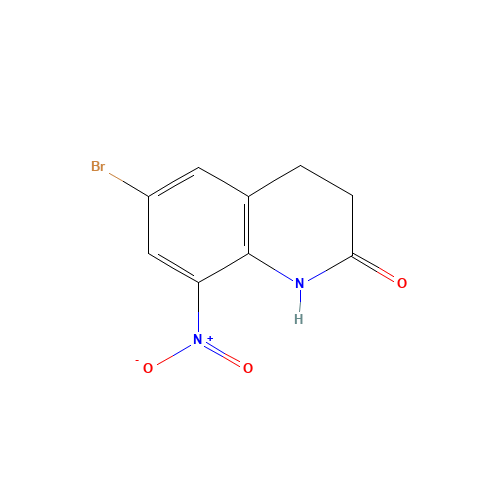 6-bromo-8-nitro-3,4-dihydro-1H-quinolin-2-one (CAS: 858213-76-0) - Chemical Structure and Molecular Formula 