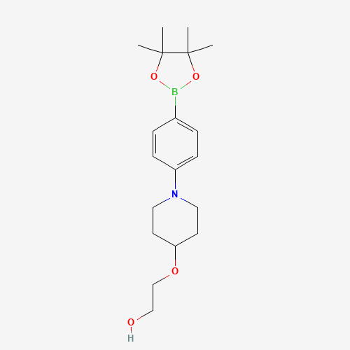 2-[1-[4-(4,4,5,5-tetramethyl-1,3,2-dioxaborolan-2-yl)phenyl]piperidin-4-yl]oxyethanol (CAS: 1415794-29-4) - Related Chemical Product