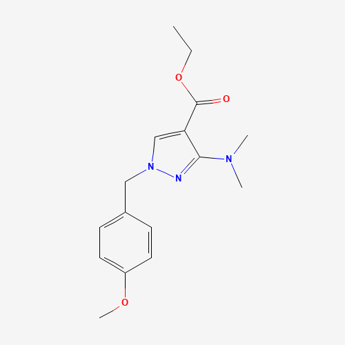 ethyl 3-(dimethylamino)-1-[(4-methoxyphenyl)methyl]pyrazole-4-carboxylate (CAS: 1235314-17-6) - Related Chemical Product