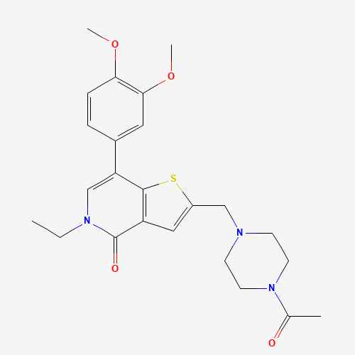 2-[(4-acetylpiperazin-1-yl)methyl]-7-(3,4-dimethoxyphenyl)-5-ethylthieno[3,2-c]pyridin-4-one (CAS: 1610519-57-7) - Related Chemical Product