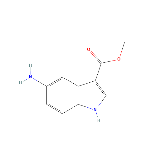 methyl 5-amino-1H-indole-3-carboxylate (CAS: 686747-19-3) - Chemical Structure and Molecular Formula 