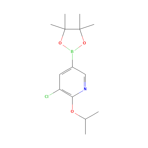 3-chloro-2-propan-2-yloxy-5-(4,4,5,5-tetramethyl-1,3,2-dioxaborolan-2-yl)pyridine (CAS: 1344997-94-9) - Related Chemical Product