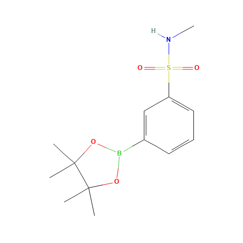 N-methyl-3-(4,4,5,5-tetramethyl-1,3,2-dioxaborolan-2-yl)benzenesulfonamide (CAS: 1293987-69-5) - Chemical Structure and Molecular Formula 