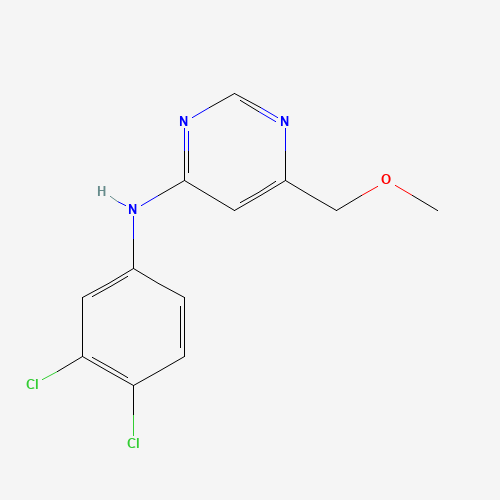 N-(3,4-dichlorophenyl)-6-(methoxymethyl)pyrimidin-4-amine (CAS: 1428558-37-5) - Chemical Structure and Molecular Formula 