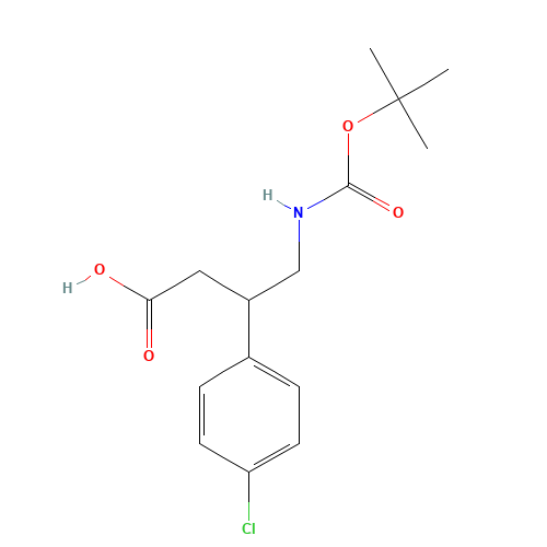 3-(4-chlorophenyl)-4-[(2-methylpropan-2-yl)oxycarbonylamino]butanoic acid (CAS: 78131-30-3) - Related Chemical Product