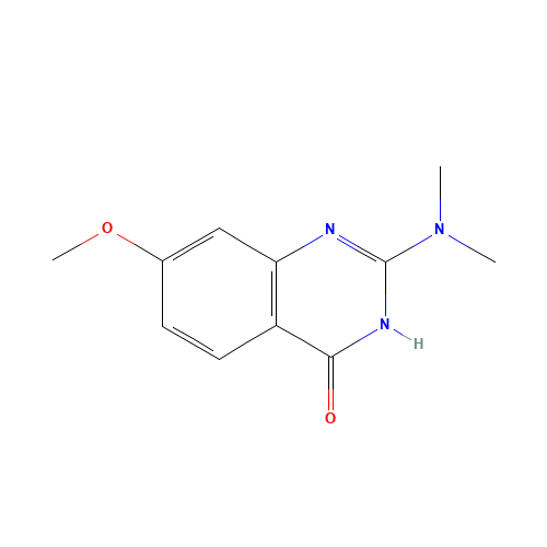 2-(dimethylamino)-7-methoxy-1H-quinazolin-4-one (CAS: 16175-73-8) - Chemical Structure and Molecular Formula 