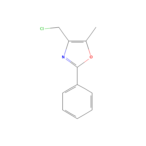 4-(chloromethyl)-5-methyl-2-phenyl-1,3-oxazole (CAS: 103788-61-0) - Chemical Structure and Molecular Formula 