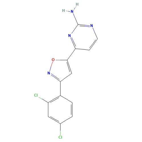 4-[3-(2,4-dichlorophenyl)-1,2-oxazol-5-yl]pyrimidin-2-amine (CAS: 264256-44-2) - Related Chemical Product