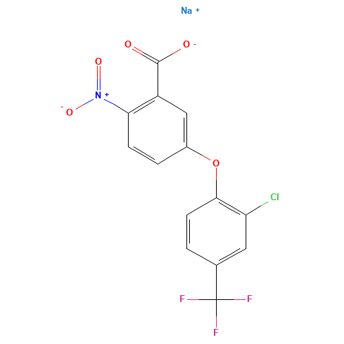 sodium;5-[2-chloro-4-(trifluoromethyl)phenoxy]-2-nitrobenzoate (CAS: 62476-59-9) - Related Chemical Product