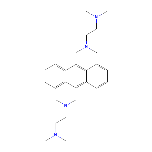 N'-[[10-[[2-(dimethylamino)ethyl-methylamino]methyl]anthracen-9-yl]methyl]-N,N,N'-trimethylethane-1,2-diamine (CAS: 106712-13-4) - Related Chemical Product