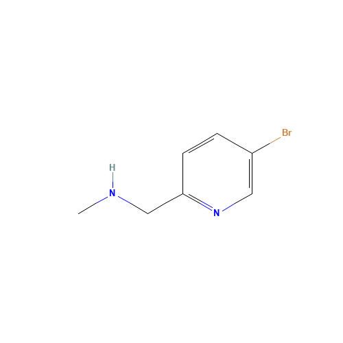 1-(5-bromopyridin-2-yl)-N-methylmethanamine (CAS: 915707-70-9) - Chemical Structure and Molecular Formula 