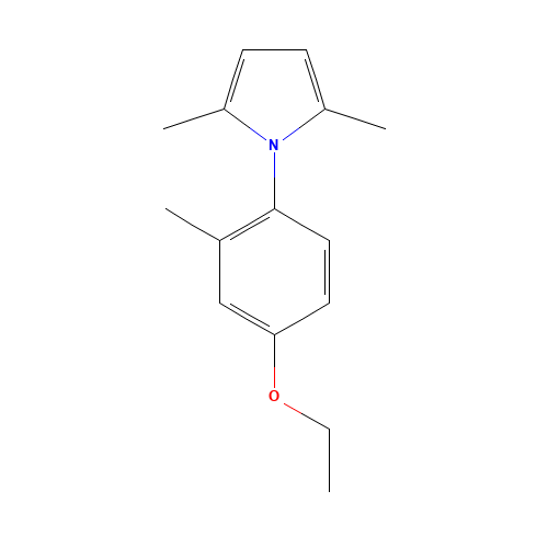 1-(4-ethoxy-2-methylphenyl)-2,5-dimethylpyrrole (CAS: 647841-61-0) - Chemical Structure and Molecular Formula 