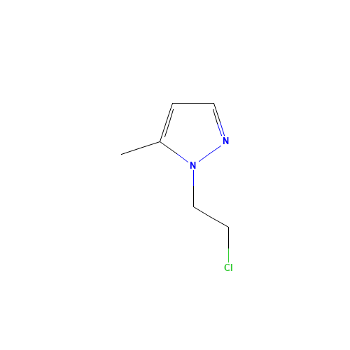 1-(2-chloroethyl)-5-methylpyrazole (CAS: 96450-54-3) - Chemical Structure and Molecular Formula 