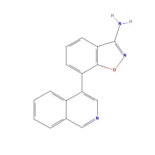 7-isoquinolin-4-yl-1,2-benzoxazol-3-amine (CAS: 1428881-72-4) - Chemical Structure and Molecular Formula 