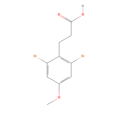 3-(2,6-dibromo-4-methoxyphenyl)propanoic acid (CAS: 444663-45-0) - Chemical Structure and Molecular Formula 