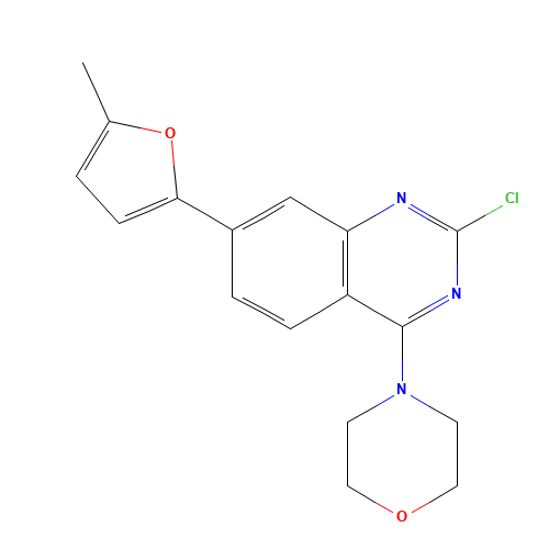 4-[2-chloro-7-(5-methylfuran-2-yl)quinazolin-4-yl]morpholine (CAS: 1374208-36-2) - Related Chemical Product