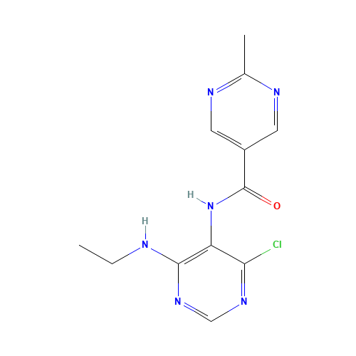N-[4-chloro-6-(ethylamino)pyrimidin-5-yl]-2-methylpyrimidine-5-carboxamide (CAS: 1610703-66-6) - Related Chemical Product
