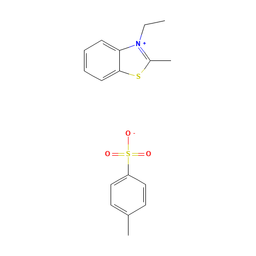 3-ethyl-2-methyl-1,3-benzothiazol-3-ium;4-methylbenzenesulfonate (CAS: 14933-76-7) - Chemical Structure and Molecular Formula 
