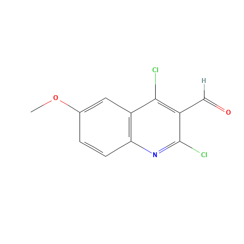 2,4-dichloro-6-methoxyquinoline-3-carbaldehyde (CAS: 151772-24-6) - Chemical Structure and Molecular Formula 