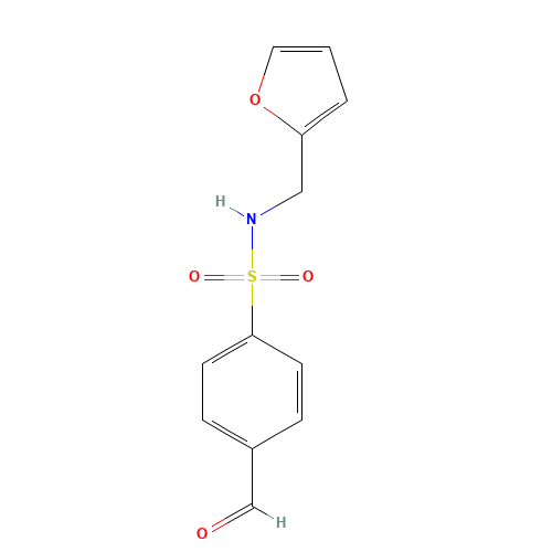 4-formyl-N-(furan-2-ylmethyl)benzenesulfonamide (CAS: 603999-01-5) - Chemical Structure and Molecular Formula 