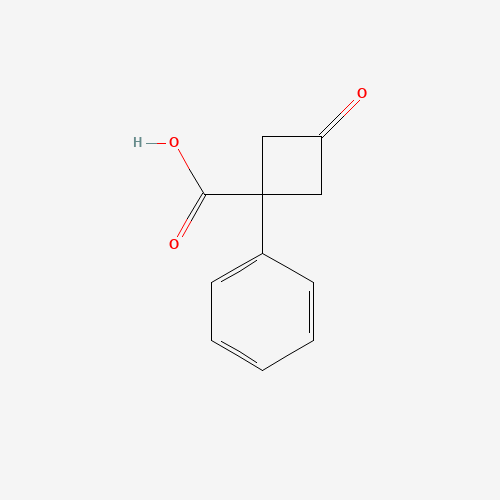 3-oxo-1-phenylcyclobutane-1-carboxylic acid (CAS: 766513-36-4) - Chemical Structure and Molecular Formula 