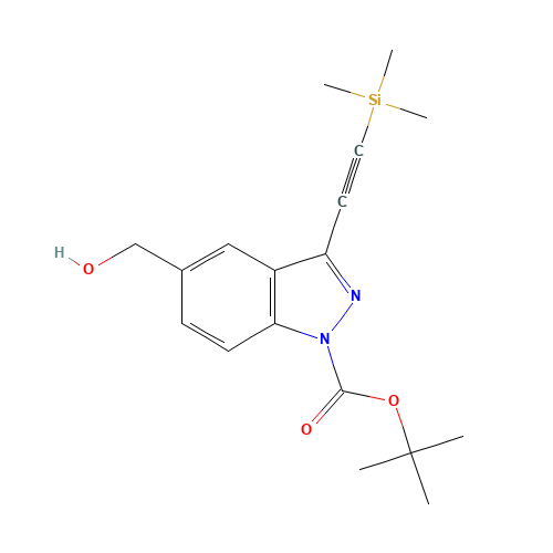tert-butyl 5-(hydroxymethyl)-3-(2-trimethylsilylethynyl)indazole-1-carboxylate (CAS: 1383705-98-3) - Related Chemical Product