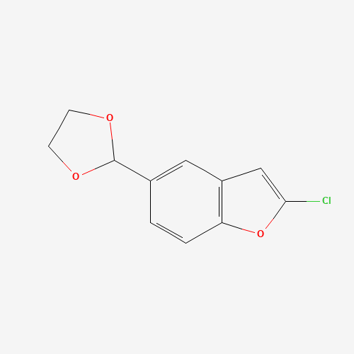 2-chloro-5-(1,3-dioxolan-2-yl)-1-benzofuran (CAS: 648449-65-4) - Chemical Structure and Molecular Formula 